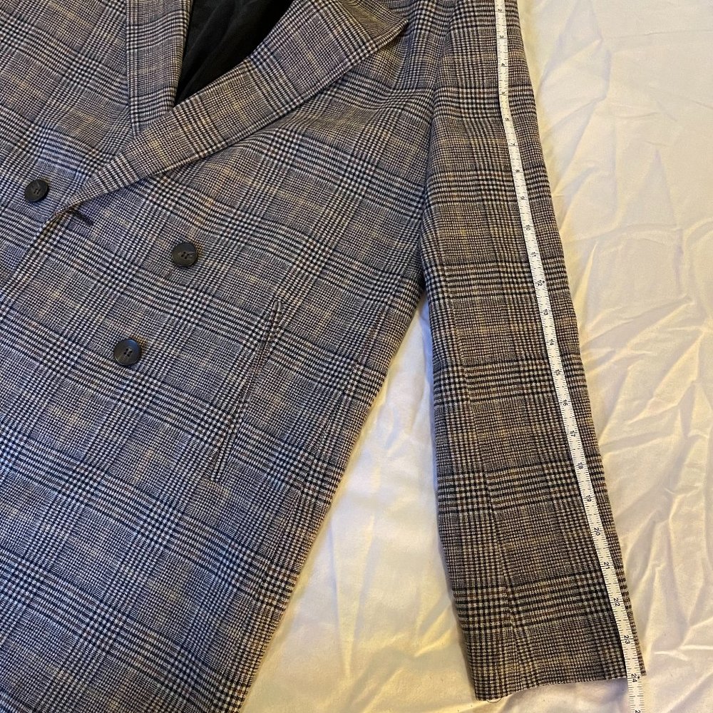 Zara Basic Long Plaid Jacket - image 6